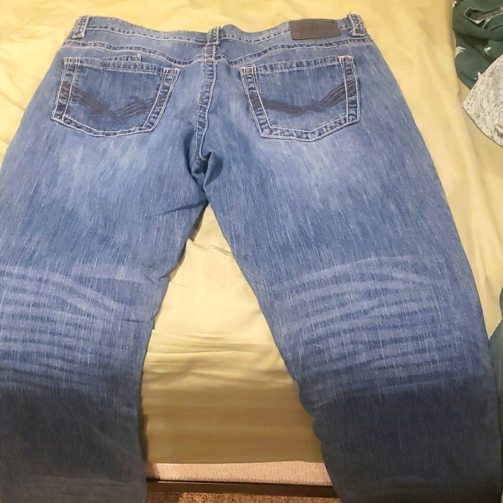 Mens Axel Relaxed Straight Brand Jeans 38X32